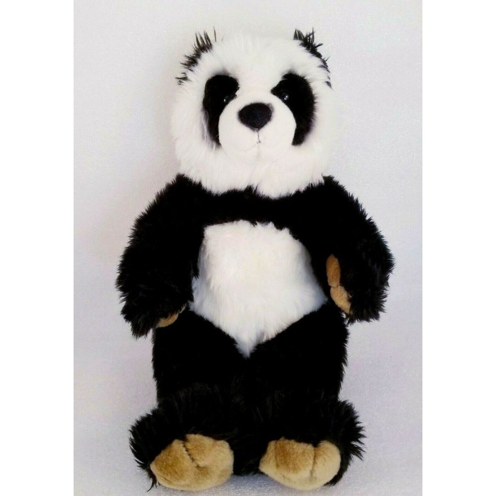 Build A Bear Panda Plush Black/White 16" Brown Eyes Stuffed Animal Toy